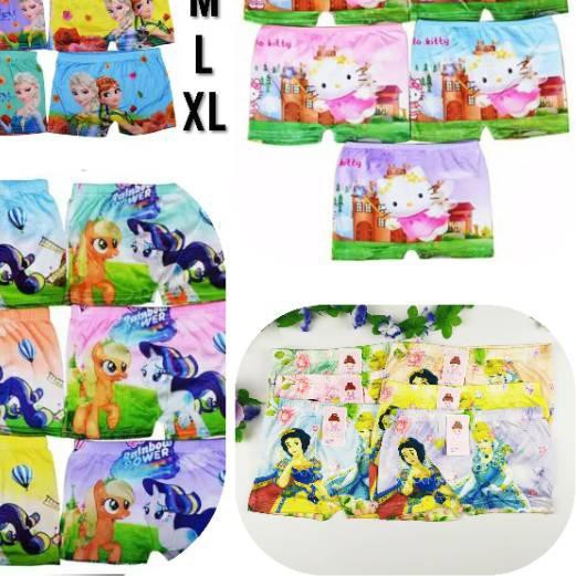 Flash Sale KODE-764 Boxer anak cewek cd celana dalam anak perempuan M L XL BONITA murah TK SD seko