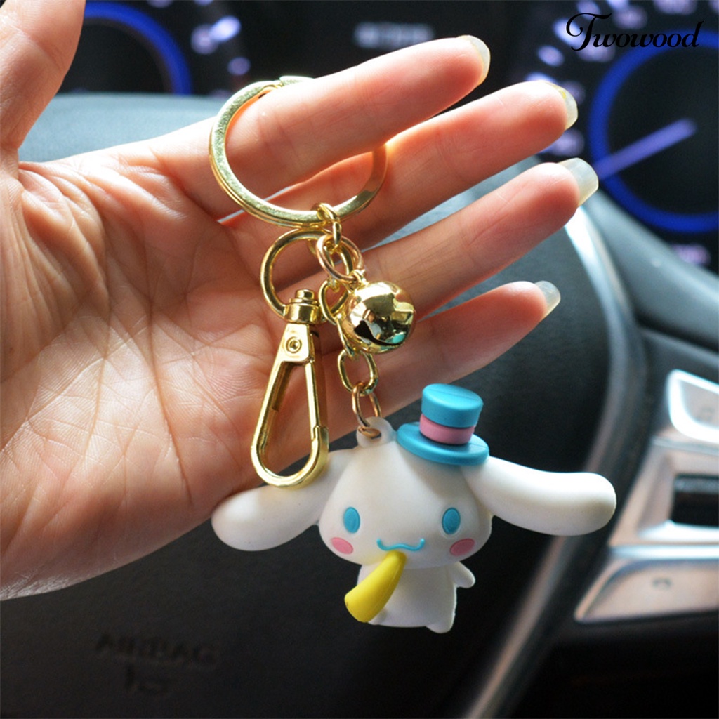 Twowood Gantungan Kunci Bentuk Kartun Anjing Cinnamoroll Bahan Metal
