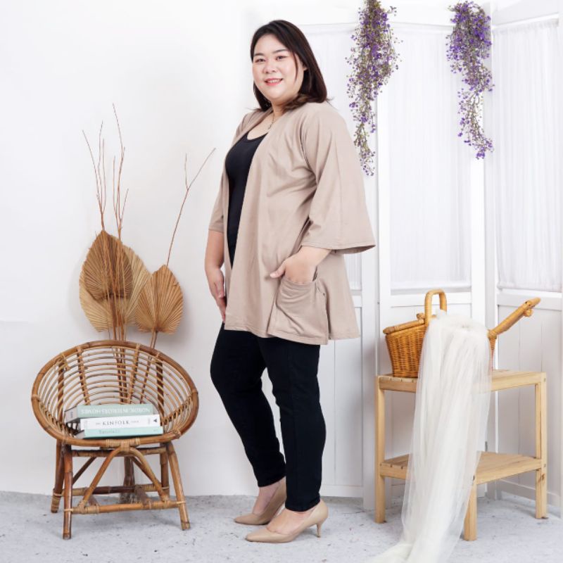 (LD 130-150cm) CARDIGAN JUMBO KARDIGAN BIGSIZE OUTERWEAR CARDIGAN BIGSIZE