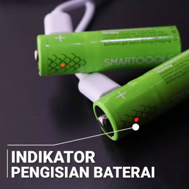 Promo Smartoools Microbatt Baterai Cas AA Isi Ulang dengan Micro USB 2 pcs