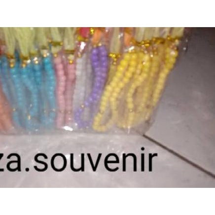 ❁ (Isi 100pcs) SOUVENIR TASBIH MUTE KECIL WARNA DOP 33 BUTIR MURAH ✤