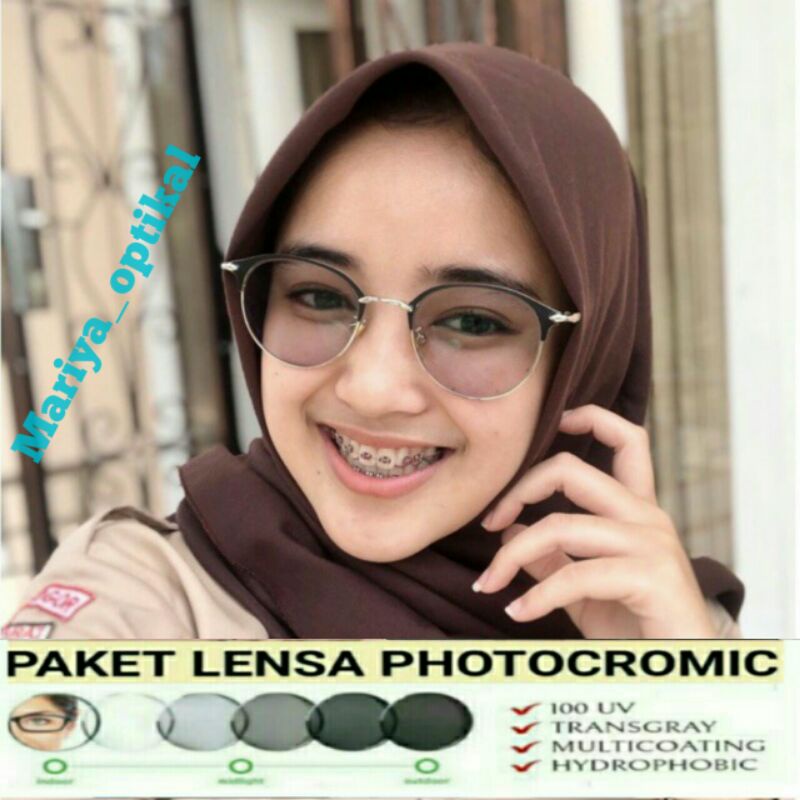 FREM PAKET LENSA PHOTOCROMIC KACAMATA PRIA/WANITA FREM 8306