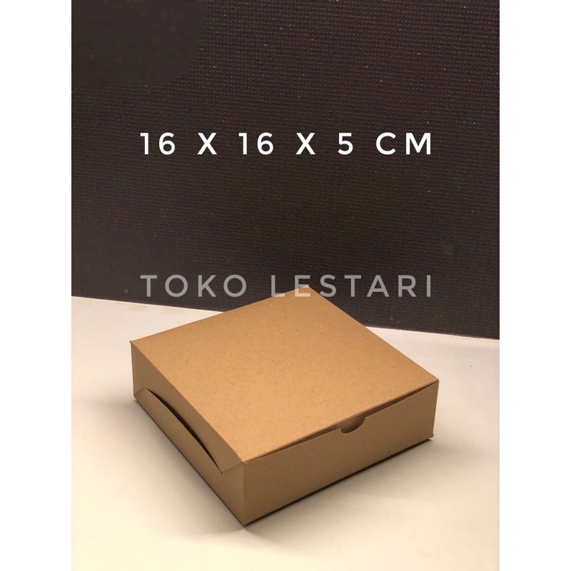 

Box Kraft Coklat Untuk Packaging Kue Cake Snack dll 16 x 16 x 5 CM