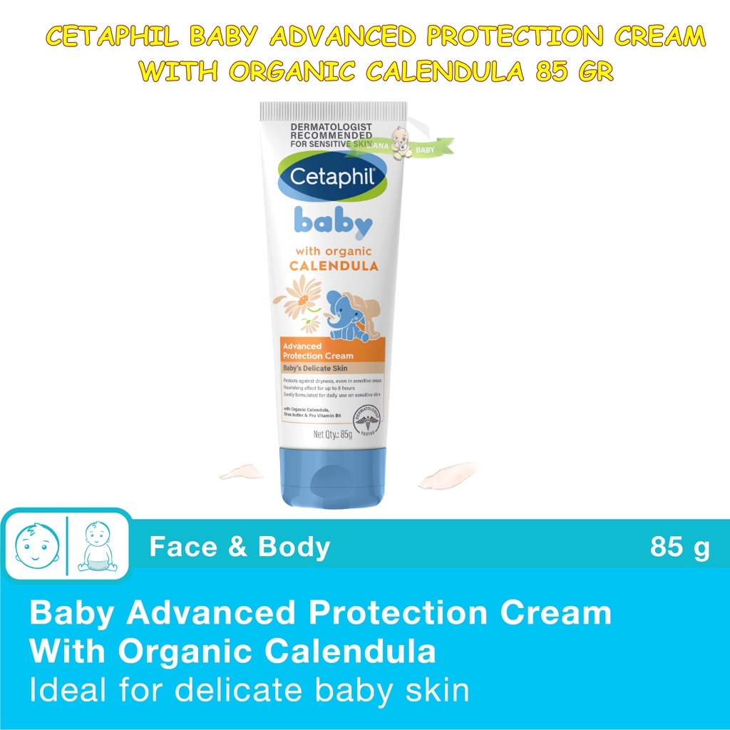 PERA396 CREAM BABY KULIT KERING CETAPHIL ADVANCED PROTECTION WITH ORGANIC CALENDULA 85GR exp 10/24