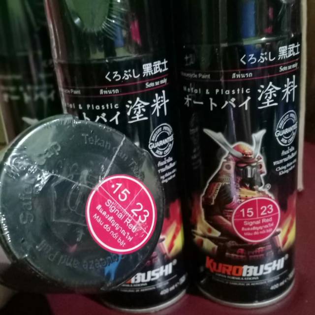 Cat Pilox Pilok Samurai Paint Kurobushi -  Signal Red / Merah Terang (23)