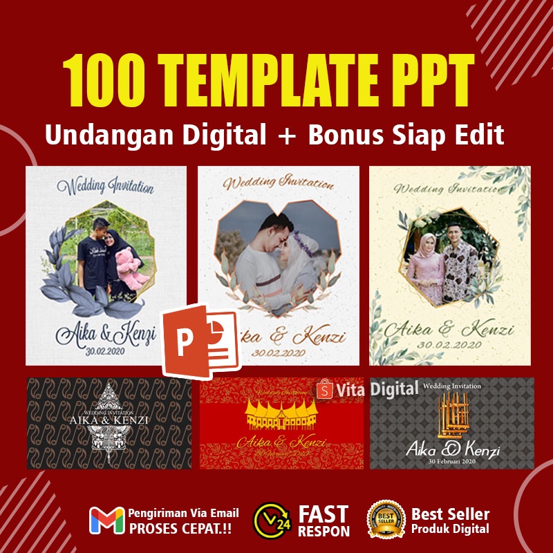 100 Undangan Digital PPT Template Full Version