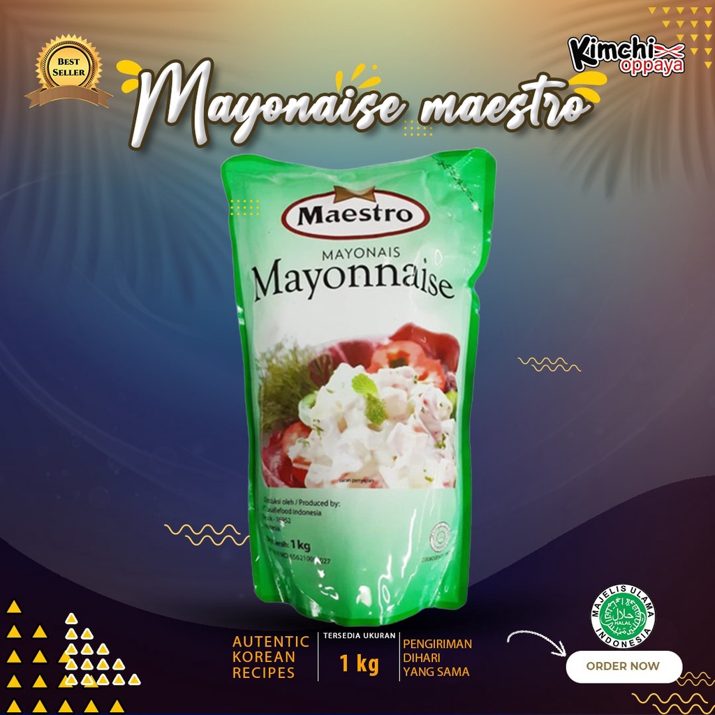 

Mayonaise Maestro Pouch 1kg - Mayonaise Maestro 1kg Tanpa Lemak