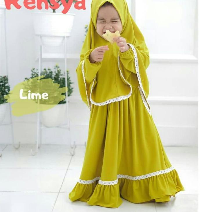 Update Syari Rensya Kid - dm gamis anak 2-4 tahun syari balita gamis anak lucu 