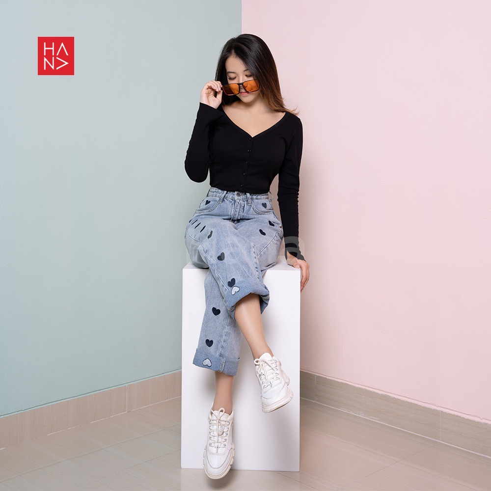 HanaFashion JKT - Jinny Kaos Crop Top Wanita Murah - CT099