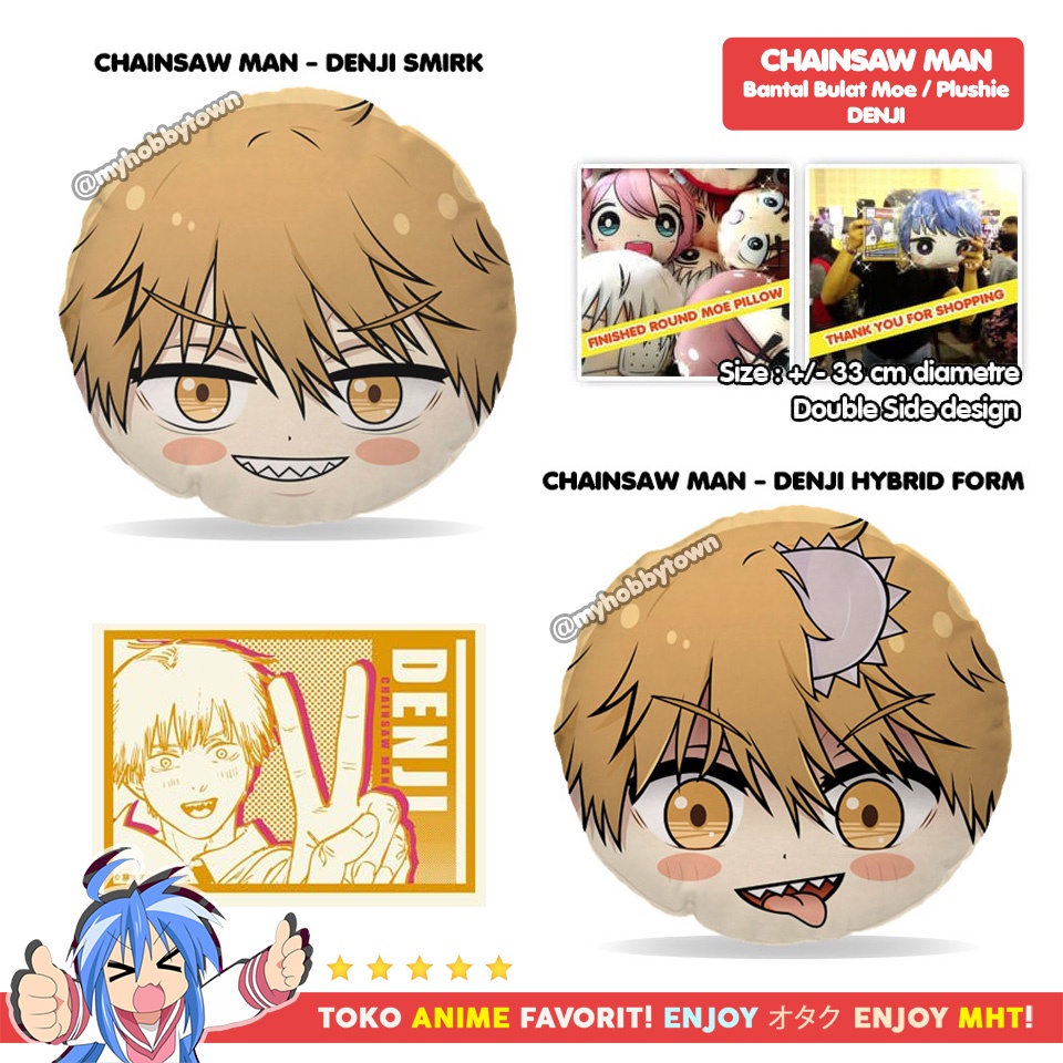 Bantal Bulat Anime Chainsaw Man Denji