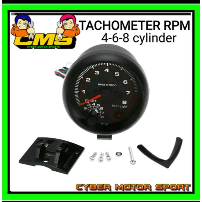 Tachometer rpm mobil universal. takometer mobil. tachometer gauge. racing tacho meter