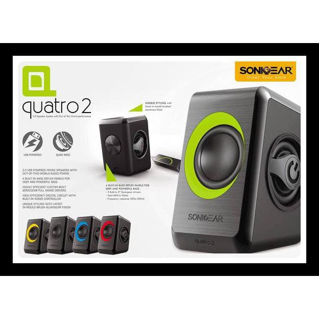 SONICGEAR Quatro 2 - Speaker Mini SonicGear GRATIS ONGKIR