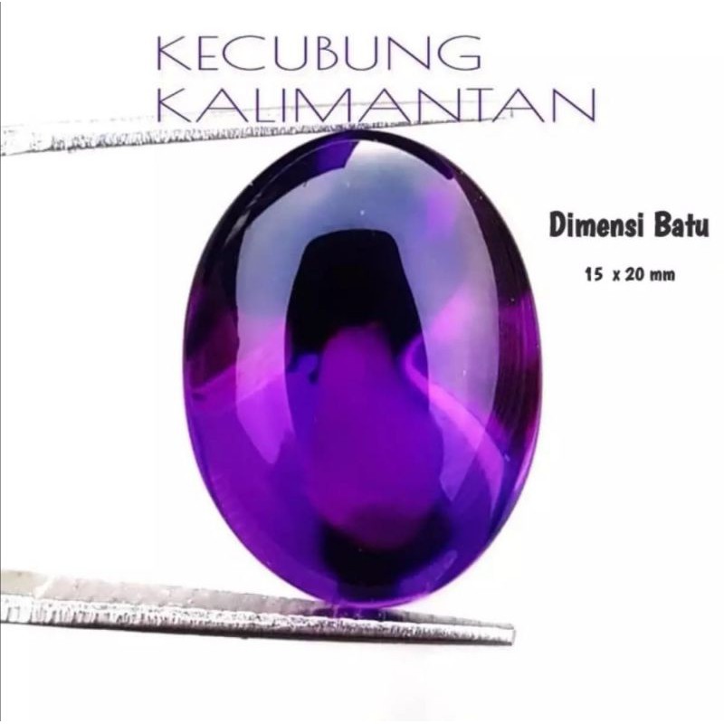 Batu permata kecubung kalimantan kristal high quality