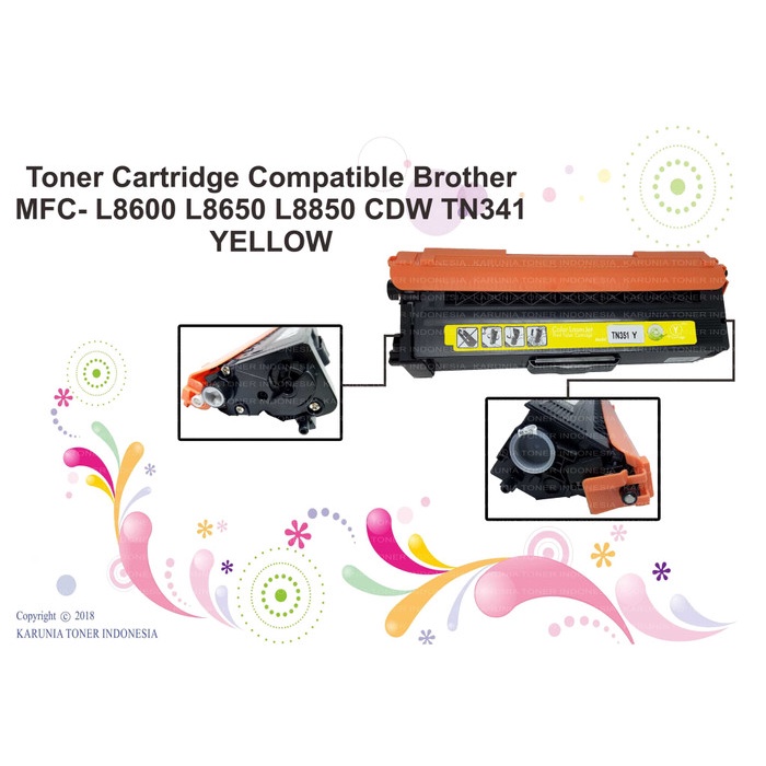 Toner Cartridge Compatible Br0th3r MFC- L8600 L8650 L8850 CDW TN341 Y