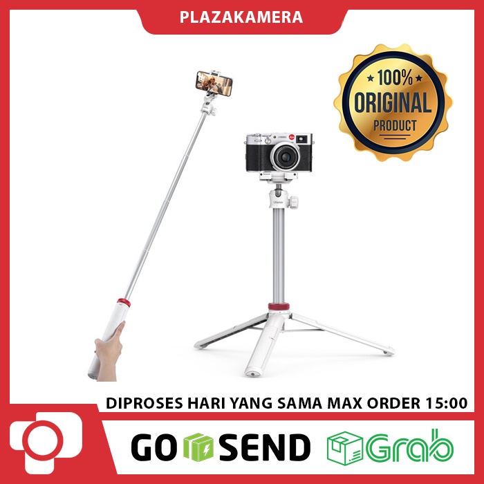 Ulanzi MT-44 White Extend Mini Tripod Tongsis for Camera Smartphone