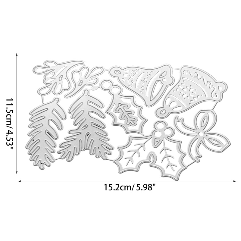 Zzz Cetakan Stensil Cutting Dies Motif Lonceng Natal Untuk Scrapbook / Craft Handmade Diy