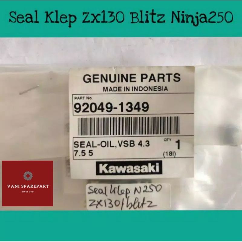 Seal Sil Klep Blitz, Zx130, Ninja 250 Kawasaki Harga Per Pcs