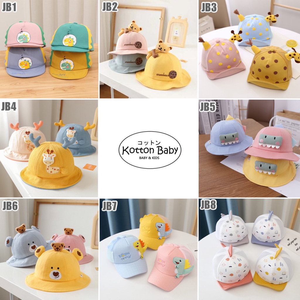 0-3 thn | TOPI BASEBALL ANAK / TOPI BUCKET ANAK KARAKTER LUCU UNISEX CATALOG JNY JB