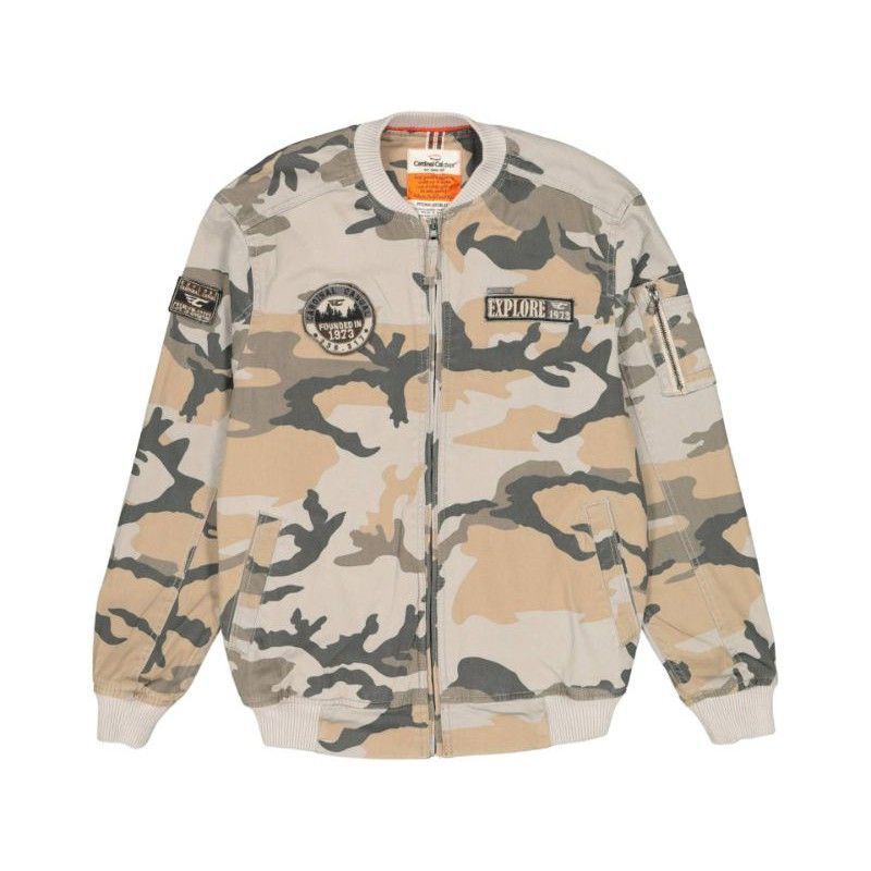 Jaket Cardinal Original Casual Bomber Loreng Army Pria J06 Bahan Katun
