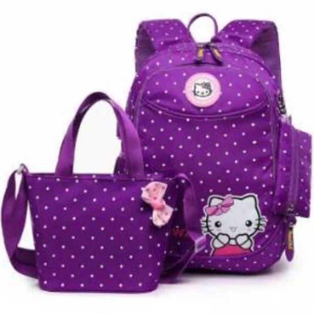 Tas Sekolah Anak Perempuan  - Tas Gendong Karakter Kartun Hello Kitty - Tas Ransel Anak Murah