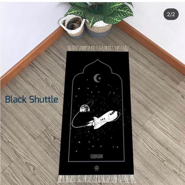 SAJADAH ANAK / sajadah anak custom nama / sajadah travel  / sajadah PRINTING / “Shuttle”-BLACK