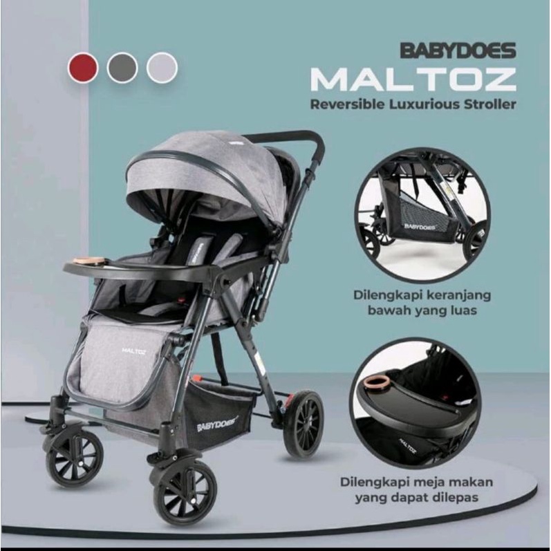 Babydoes reversible stroller maltoz CH821SN kereta dorong bayi