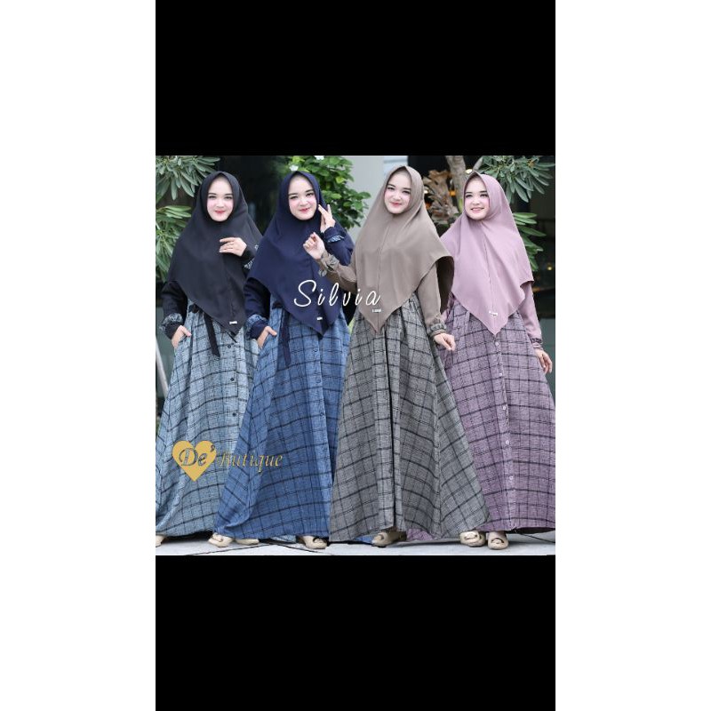 SILVIA gamis set khimar ORI by De'BOUTIQUE...
