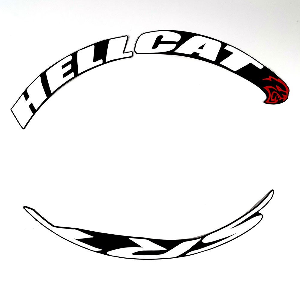 1 Set Stiker Ban Mobil Motif Tulisan Hellcat Srt 3d Ukuran 11.96cm,Can Decorate 1 Wheel