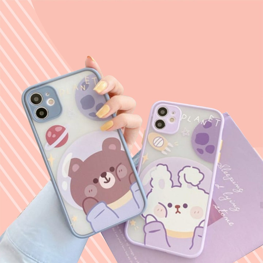 PRINTING HYBRID Bear case mi 11 lite redmi 8 8a 8a pro 9 9a 9c note 8 5G pro 9 pro 10 realme 5 pro 6 7i c17 8 4g c11 2020 2021 c15 c20 c21 c12 c25 huawei nova 4