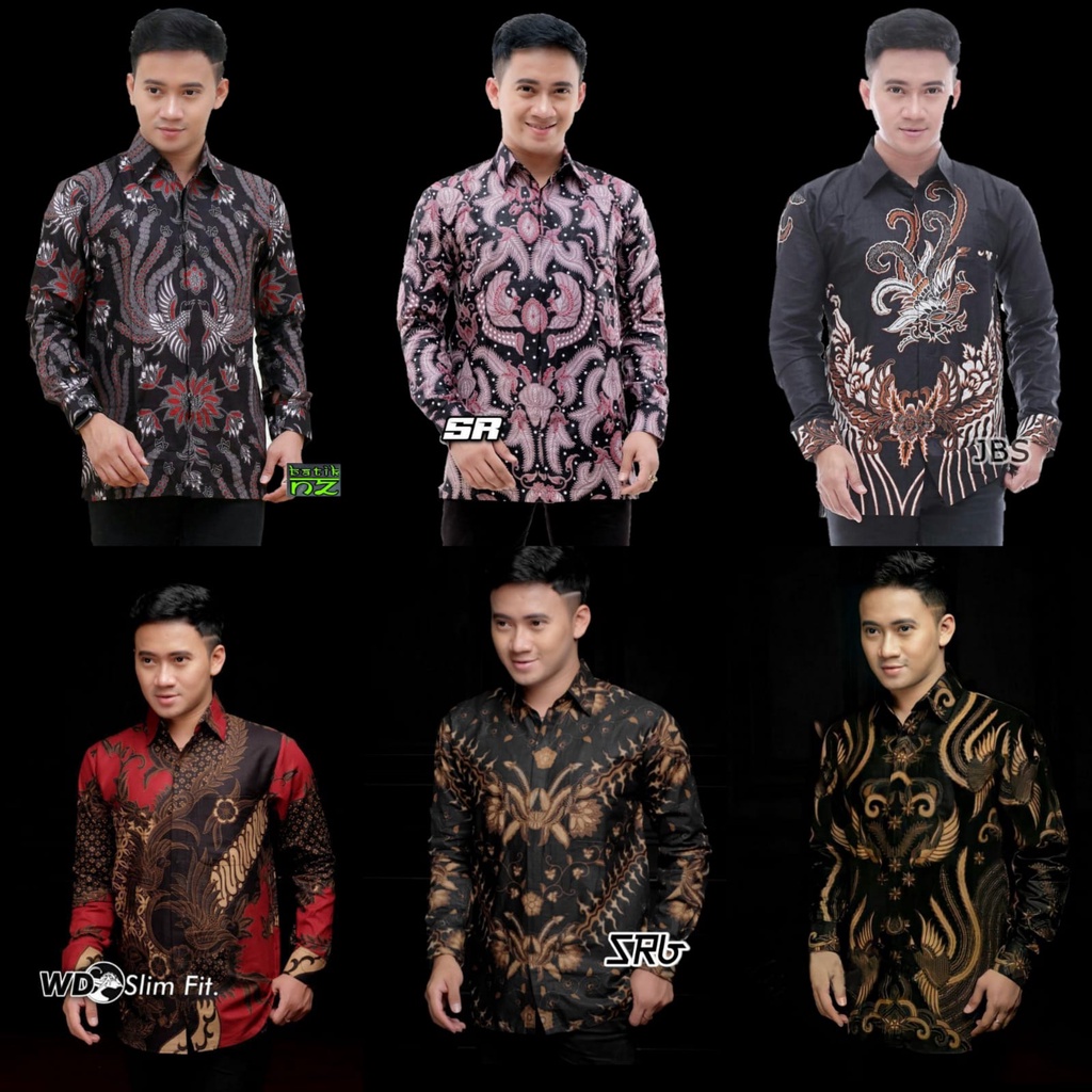 batik pria kemeja batik pria lengan panjang size m l xl xxl terlaris