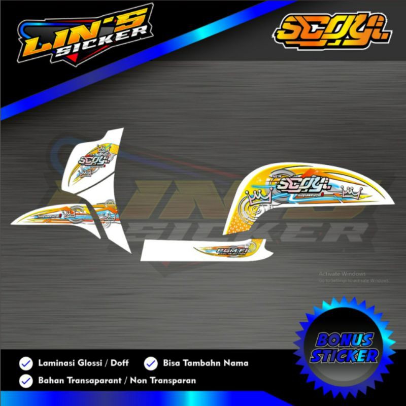 sticker striping scoopy new 2018 transparan variasi striping scoopy new transparan