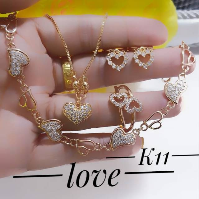 Set perhiasan lapis emas 18k termurah