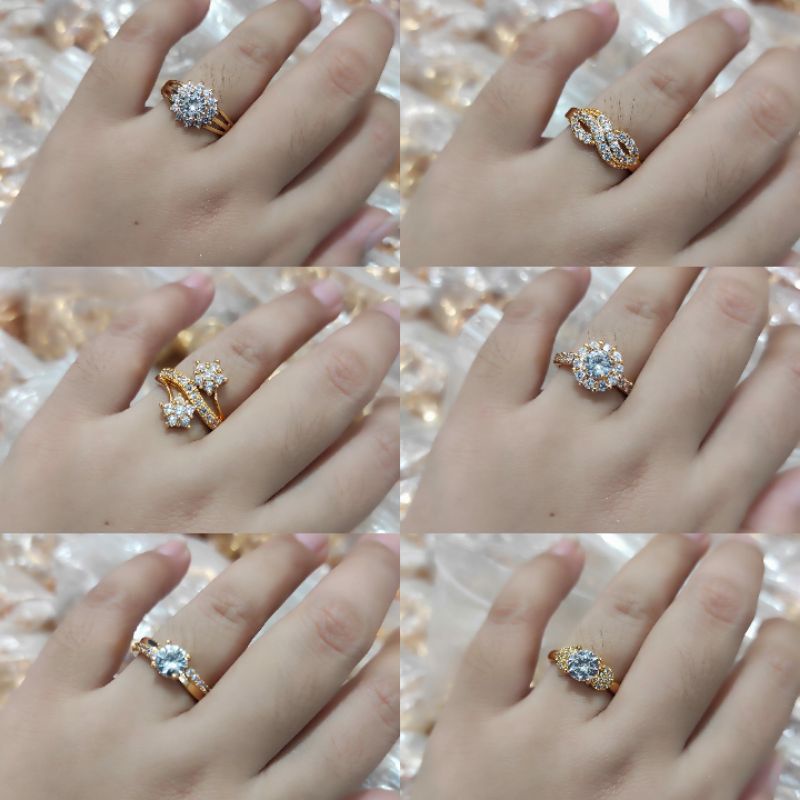 cincin dewasa perhiasan fashion wanita, mewah