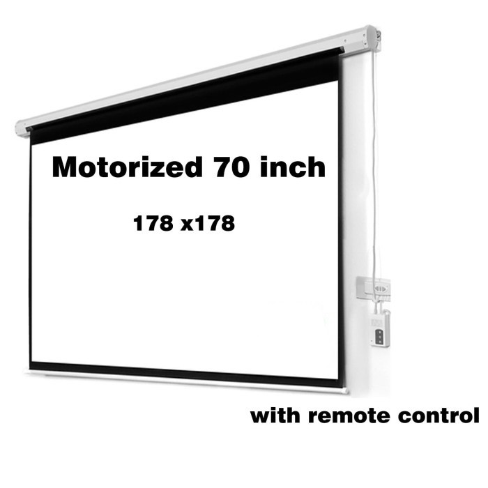 Screen Projector 70&quot; Motorized / Layar Proyektor 70 Inch Elektrik