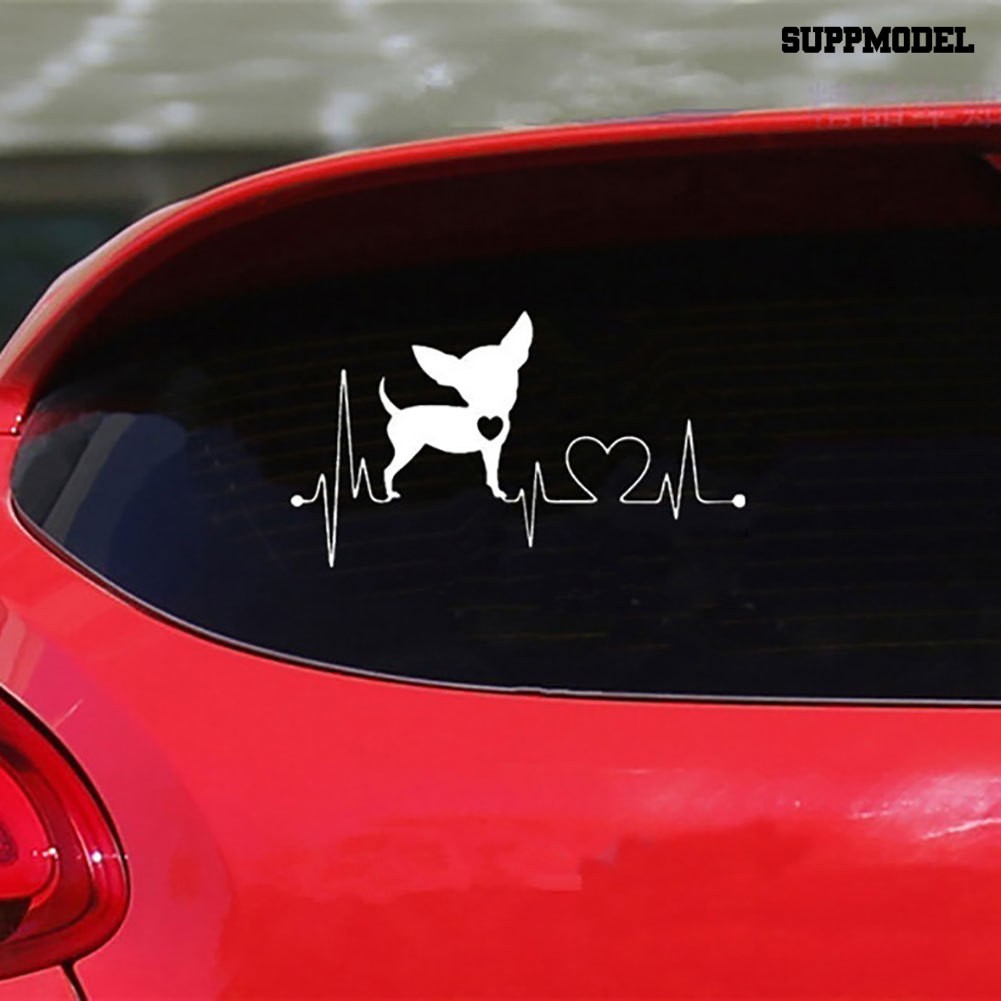 Supmodel Cute Chihuahua Dog Car Vehicle Body Window Reflective Decals Sticker Decoration