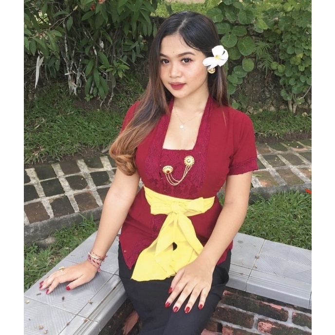 Kebaya bali bed kutu baru mostcref kombinasi brokat sofia strait tangan pendek-1
