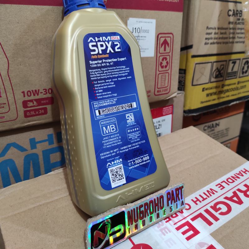 Oli AHM Oil SPX 2 0,8 Liter 10W-30 Oli Matic Honda Original Asli