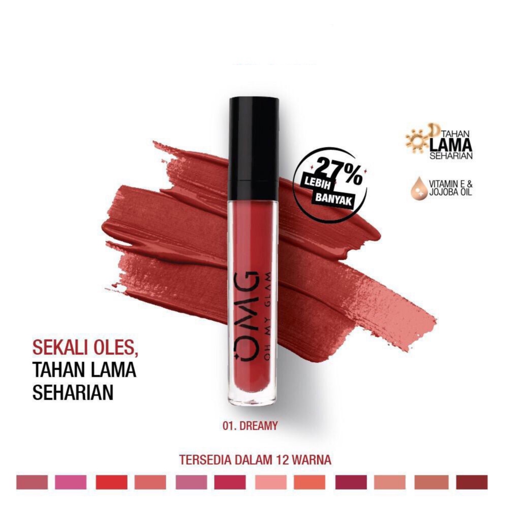 OMG Lip Cream Matte Oh My Glam Matte Kiss Lip Cream | OMG Juicy Kiss Lip Tint