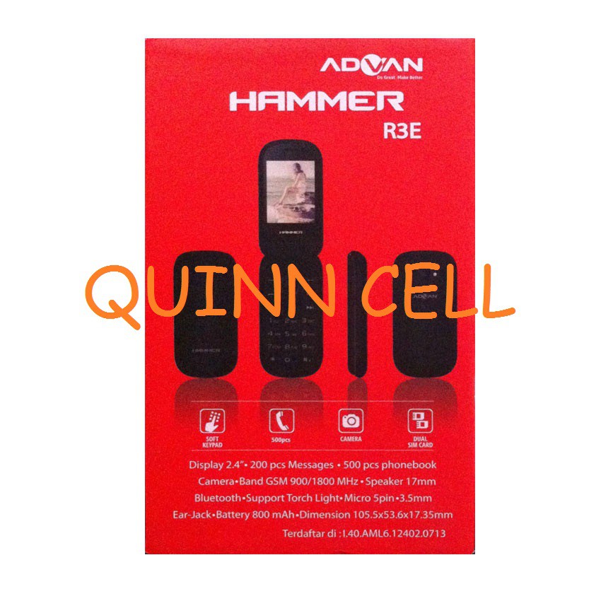 Advan Hammer R3e Gold Gratis Powerbank Advance - Wikie 