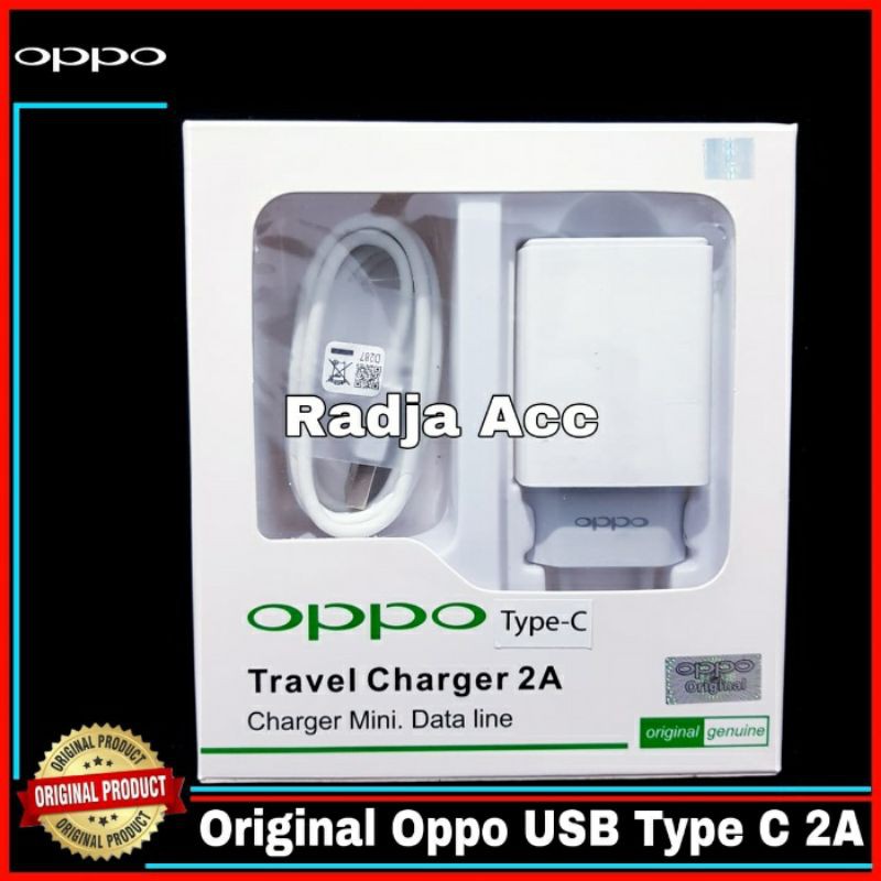 Charger Casan Oppo USB C Original 100% Oppo Type C 2A 10 Watt