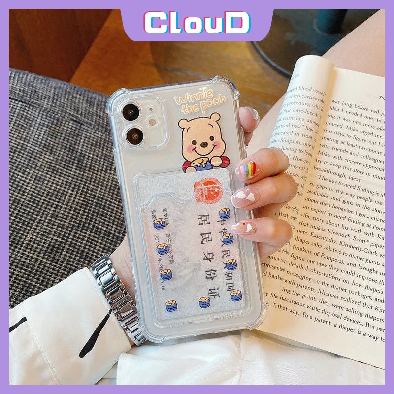 Soft Case TPU Transparan Motif Kartun Lotso Winnie the Pooh Untuk iPhone 13 11 12 pro Max 6 6s 8 7 plus X XR XS Max SE 2020