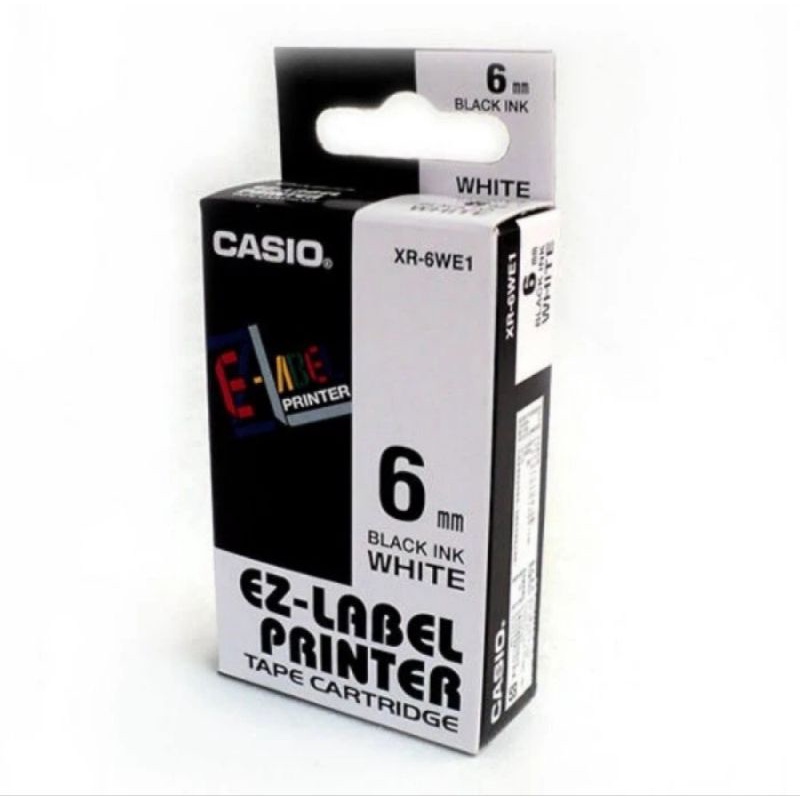 

ORIGINAL CASIO EZ LABEL PITA TAPE CARTRIDGE 6MM PUTIH XR6WE1