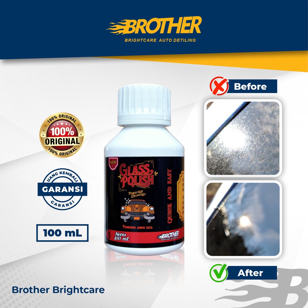 Obat Jamur Kaca dan Body Mobil by Brother Tidak Menimbulkan Efek Pelangi Ori