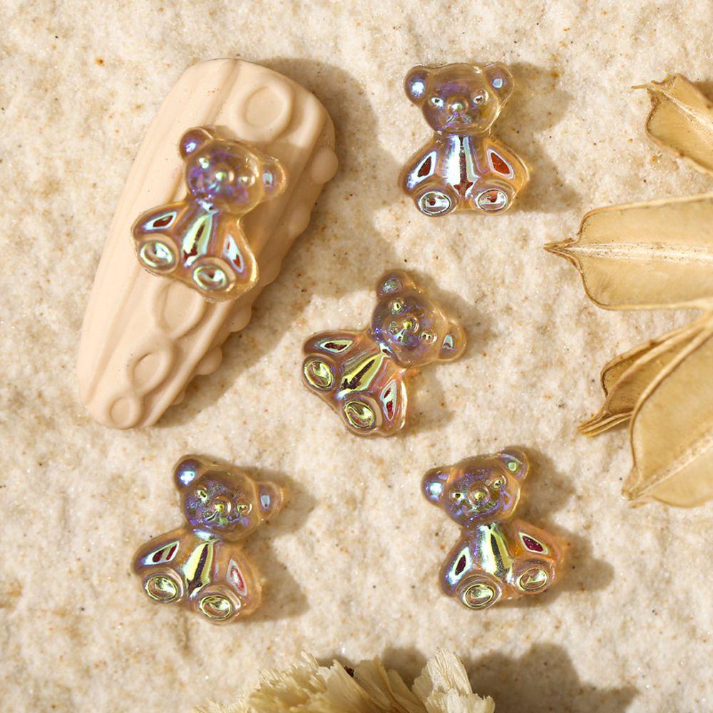 Agustinina Kartun Dekorasi Nail Art Hewan Korea Resin DIY Perhiasan Kuku