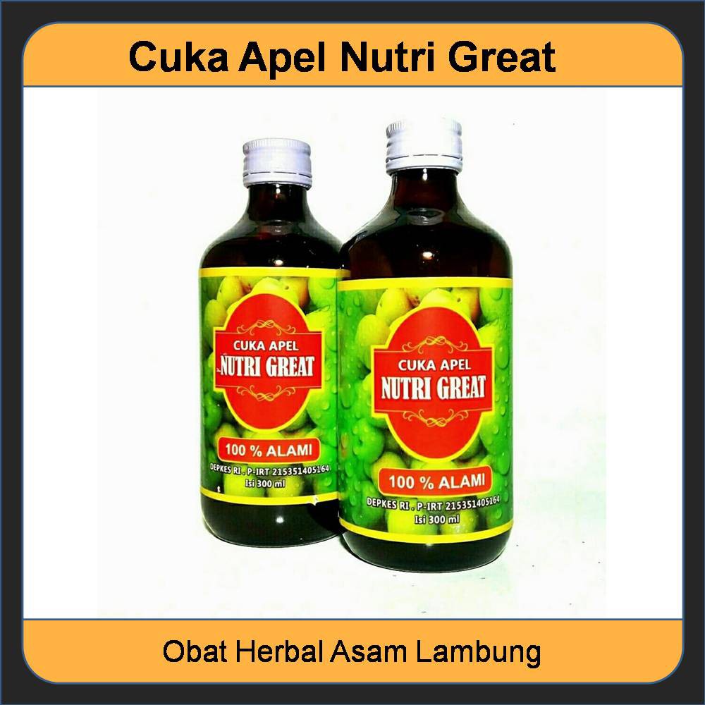 Cuka Apel Nutrigreat Nutri Great Herbal Maag Dan Asam Lambung Pelangsing Badan Alami Indonesia