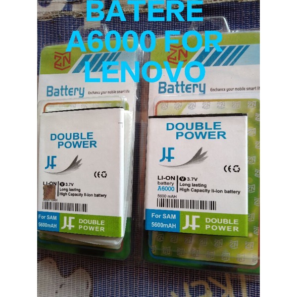 BATRE DOUBLE POWER TYPE LENOVO A6000 ORIGINAL 100%