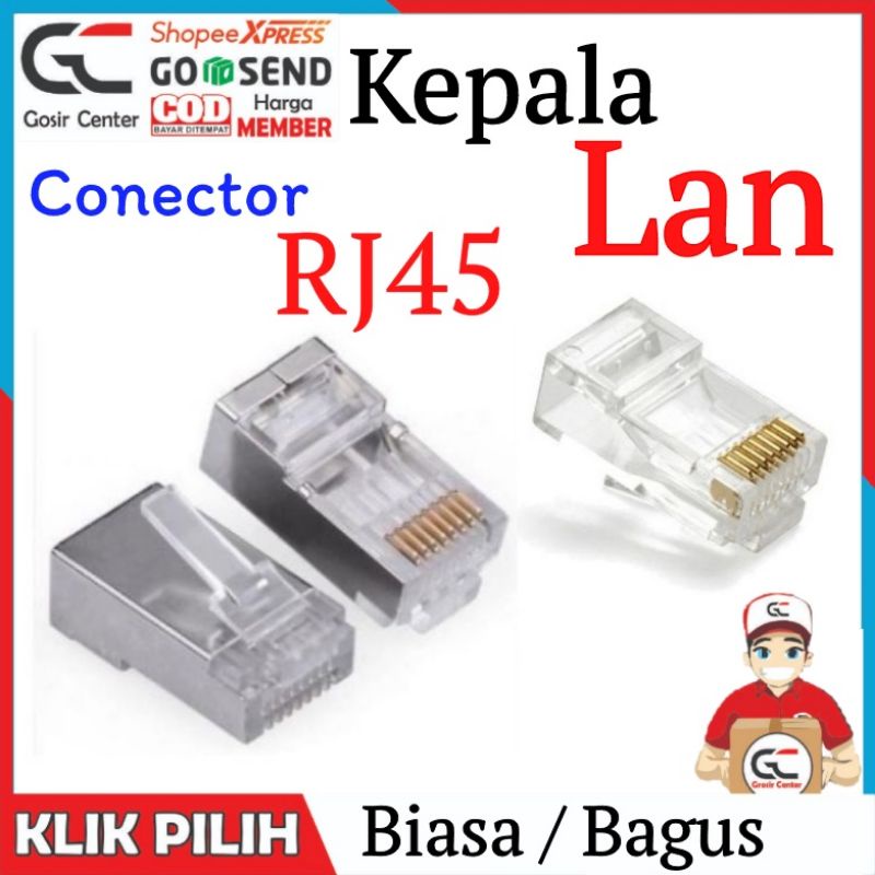 Jual CL | Conector Lan Rj45 kepala socket Biasa dan Bagus| ZK | Shopee ...