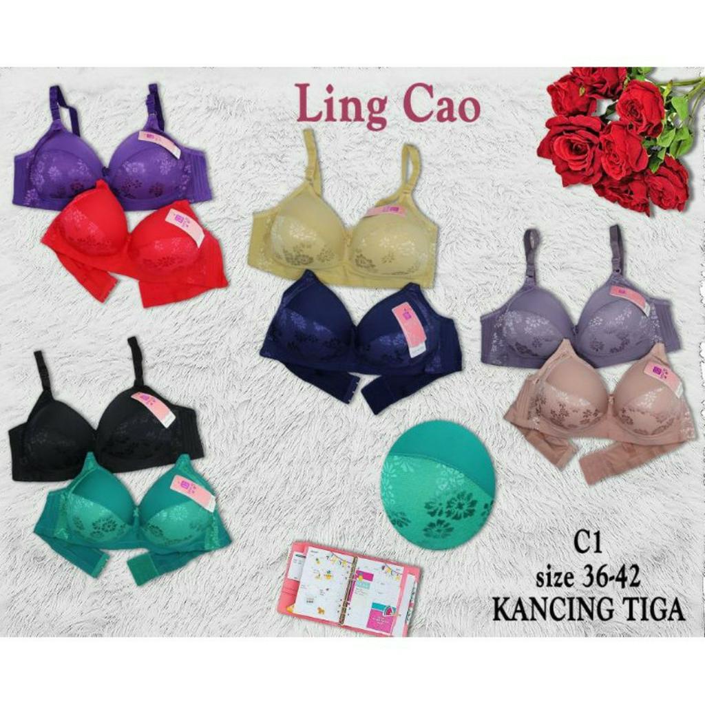C1 Lingcao CUP BESAR Kait 3 Tanpa Kawat | Pilih Warna | Bra Lingcao BH Lingcao | REALPICTbra lingcao