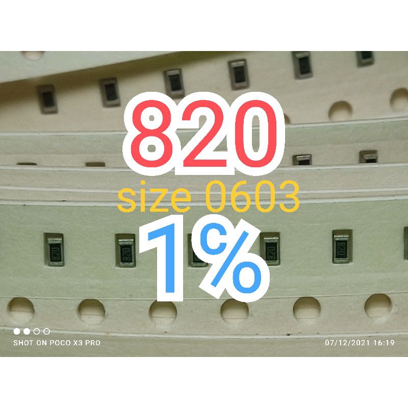 10pcs Chip resistor smd 820 size 0603 82 ohm 82ohm