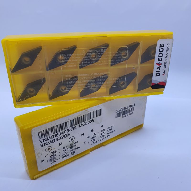 INSERT VNMG160408 GK MC5005 , ORIGINAL INSERT BUBUT CNC DAN MANUAL PAHAT BUBUT KUPAS